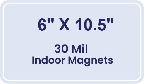 Magnet - 6x10.5 Round Corners - 30 Mil