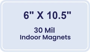 Magnet - 6x10.5 Round Corners - 30 Mil