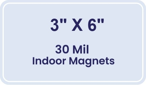 Magnet - 6x3 Round Corners - 30 Mil