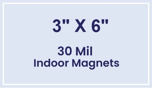 Magnet - 6x3 Square Corners - 30 Mil