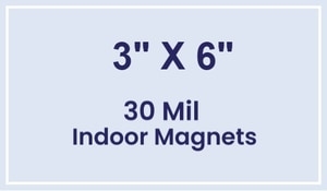 Magnet - 6x3 Square Corners - 30 Mil