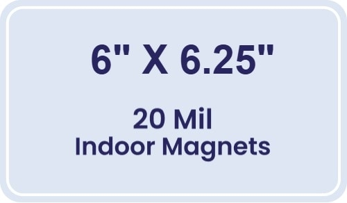 Magnet - 6x6.25 Round Corners - 20 mil