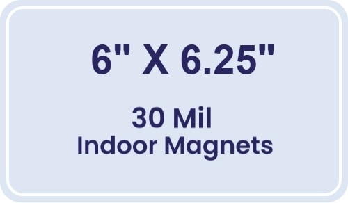 Magnet - 6x6.25 Round Corners - 30 Mil
