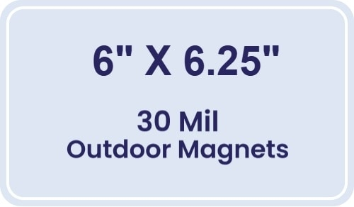 Magnet - 6x6.25 Round Corners - 30 Mil - Outdoor Safe