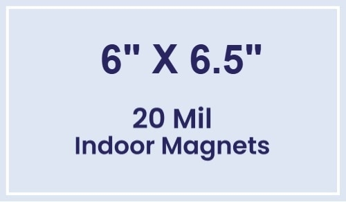 Magnet - 6x6.5 Square Corners - 20 mil