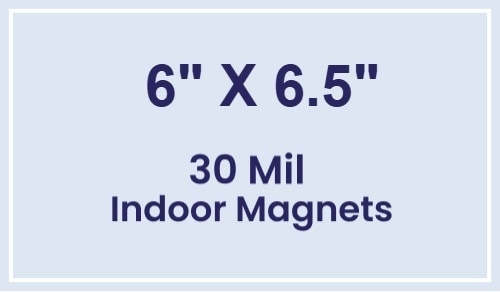 Magnet - 6x6.5 Square Corners - 30 Mil