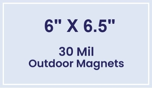 Magnet - 6x6.5 Square Corners - 30 Mil - Outdoor Safe