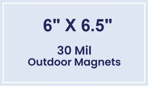 Magnet - 6x6.5 Square Corners - 30 Mil - Outdoor Safe