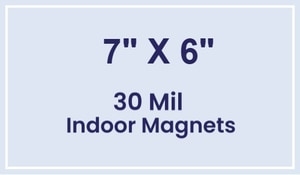 7x6 Square Corners Indoor Magnets - 30 Mil