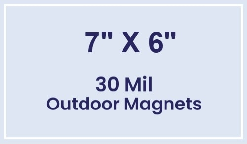 7x6 Square Corners Outdoor Magnets - 30 Mil