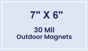 7x6 Square Corners Outdoor Magnets - 30 Mil