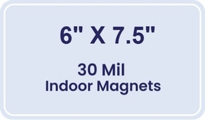 Magnet - 6x7.5 Round Corners - 30 Mil