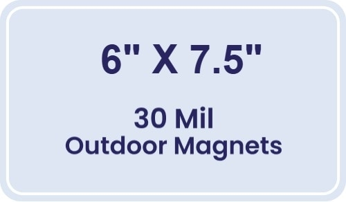 Magnet - 6x7.5 Round Corners - 30 Mil - Outdoor Safe