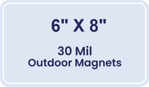 Magnet - 6x8 Round Corners - 30 Mil - Outdoor Safe