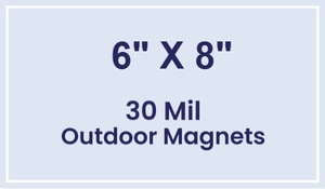 Magnet - 6x8 Square Corners - 30 Mil - Outdoor Safe