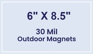 Magnet - 6x8.5 Square Corners - 30 Mil - Outdoor Safe