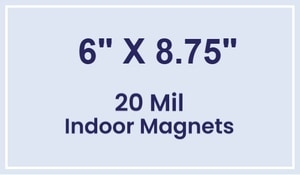 Magnet - 6x8.75 Square Corners - 20 mil
