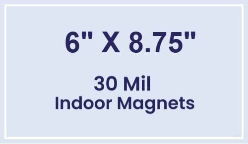Magnet - 6x8.75 Square Corners - 30 Mil