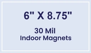 Magnet - 6x8.75 Square Corners - 30 Mil