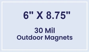 Magnet - 6x8.75 Square Corners - 30 Mil - Outdoor Safe