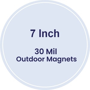 Magnet - 7" Diameter Circle (with 5" Diameter Circle Punch-Out) - 30 Mil - Outdoor Safe