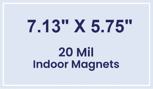 Magnet - 7.125x5.75 Square Corners - 20 mil