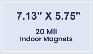 Magnet - 7.125x5.75 Square Corners - 20 mil