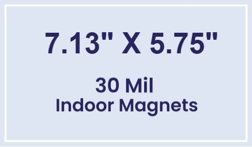 Magnet - 7.125x5.75 Square Corners - 30 Mil