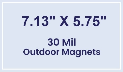 Magnet - 7.125x5.75 Square Corners - 30 Mil - Outdoor Safe