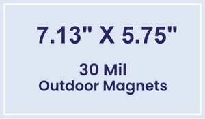 Magnet - 7.125x5.75 Square Corners - 30 Mil - Outdoor Safe