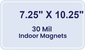 Magnet - 7.25x10.25 Round Corners - 30 Mil