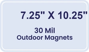 Magnet - 7.25x10.25 Round Corners - 30 Mil - Outdoor Safe