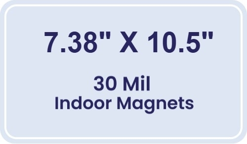 Magnet - 7.375x10.5 Round Corners - 30 Mil