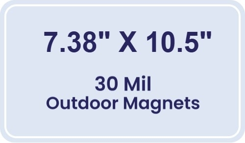 Magnet - 7.375x10.5 Round Corners - 30 Mil - Outdoor Safe