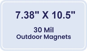 Magnet - 7.375x10.5 Round Corners - 30 Mil - Outdoor Safe