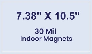 Magnet - 7.375x10.5 Square Corners - 30 Mil