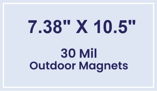 Magnet - 7.375x10.5 Square Corners - 30 Mil - Outdoor Safe