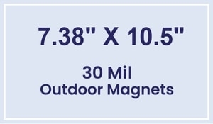 Magnet - 7.375x10.5 Square Corners - 30 Mil - Outdoor Safe