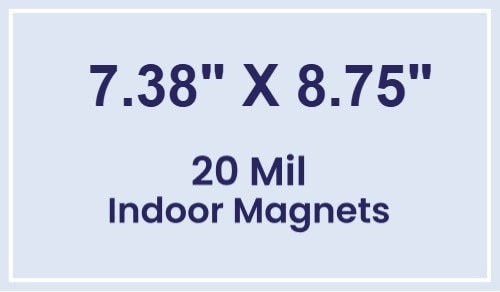 Magnet - 7.38x8.75 Square Corners - 20 mil