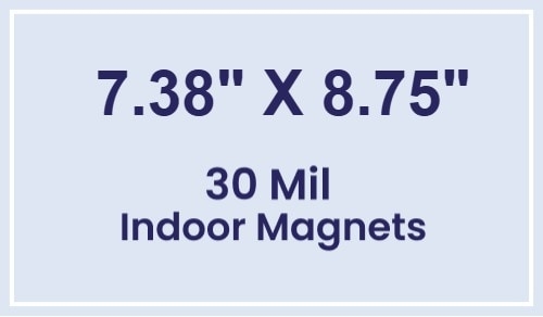Magnet - 7.375x8.75 Square Corners - 30 Mil
