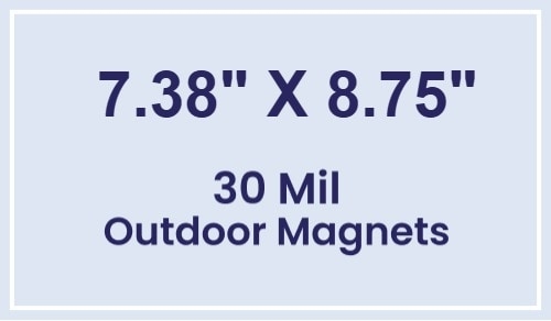 Magnet - 7.375x8.75 Square Corners - 30 Mil - Outdoor Safe