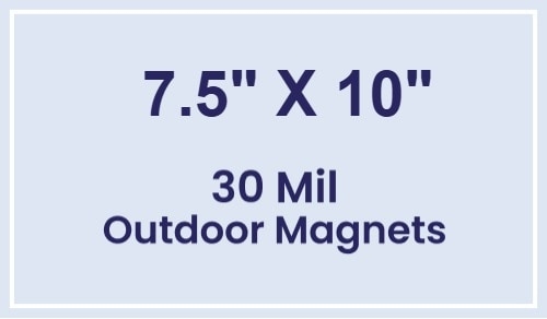 Magnet - 7.5x10 Square Corners - 30 Mil - Outdoor Safe