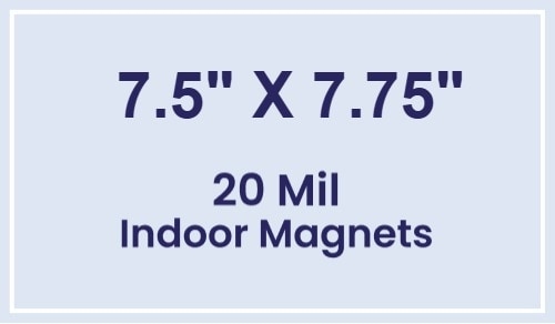 Magnet - 7.5x7.75 Square Corners - 20 mil