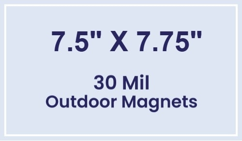 Magnet - 7.5x7.75 Square Corners - 30 Mil - Outdoor Safe