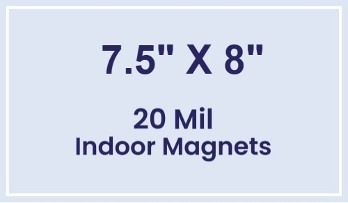 Magnet - 7.5x8 Square Corners - 20 mil