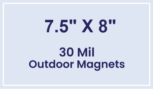 Magnet - 7.5x8 Square Corners - 30 Mil - Outdoor Safe