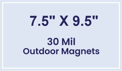 Magnet - 7.5x9.5 Square Corners - 30 Mil - Outdoor Safe
