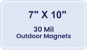 Magnet - 7x10 Round Corners - 30 Mil - Outdoor Safe