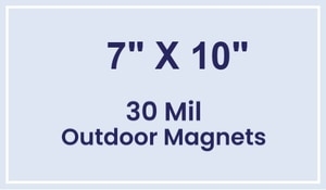 Magnet - 7x10 Square Corners - 30 Mil - Outdoor Safe