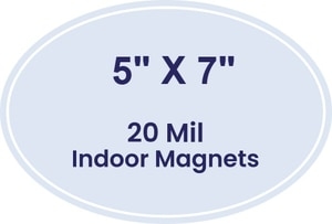 5x7 Indoor Oval Magnets - 20 Mil - 4 Color Process